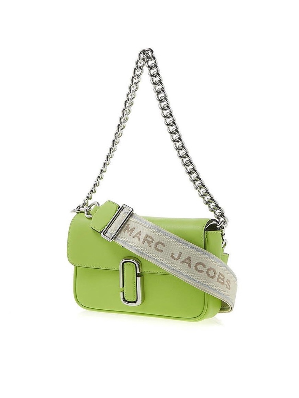 Marc Jacobs ‘The J Marc’ Shoulder Crossbody Bag Green Glow Rare Sold Out Color - Picture 6 of 15
